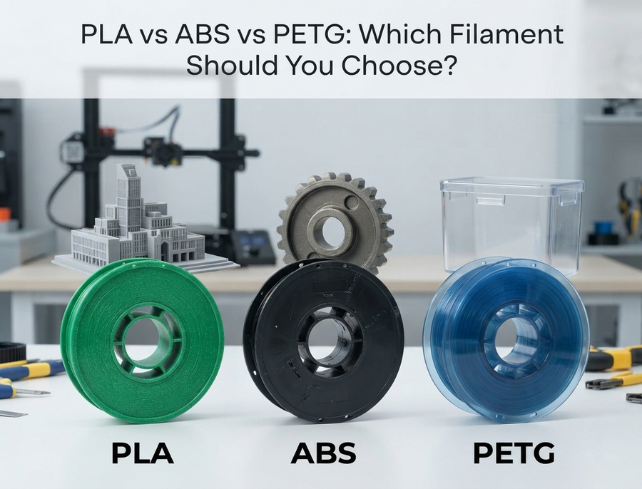 PLA vs ABS vs PETG: Which Filament Should You Choose?