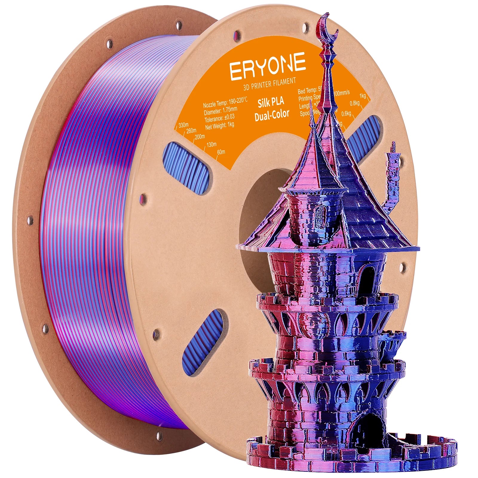 Dual-Color Silk PLA Filament