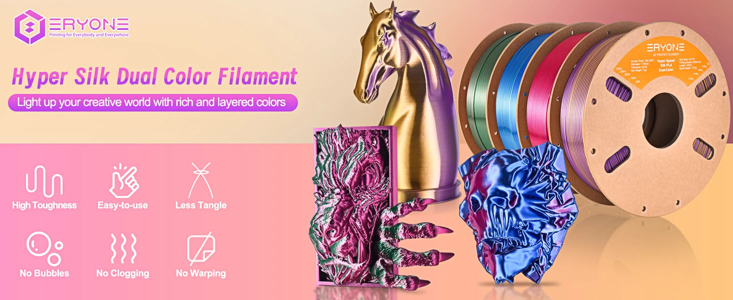 Dual-Color Silk PLA Filament