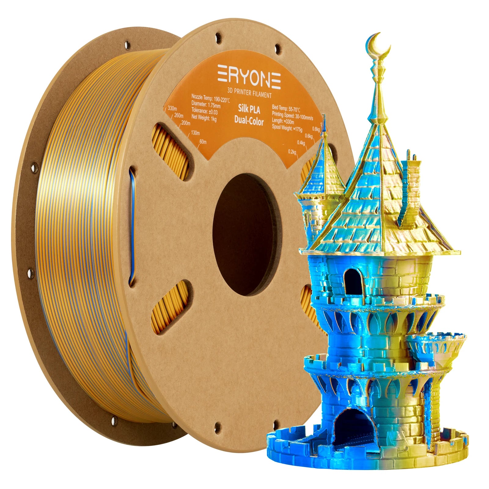 Dual-Color Silk PLA Filament