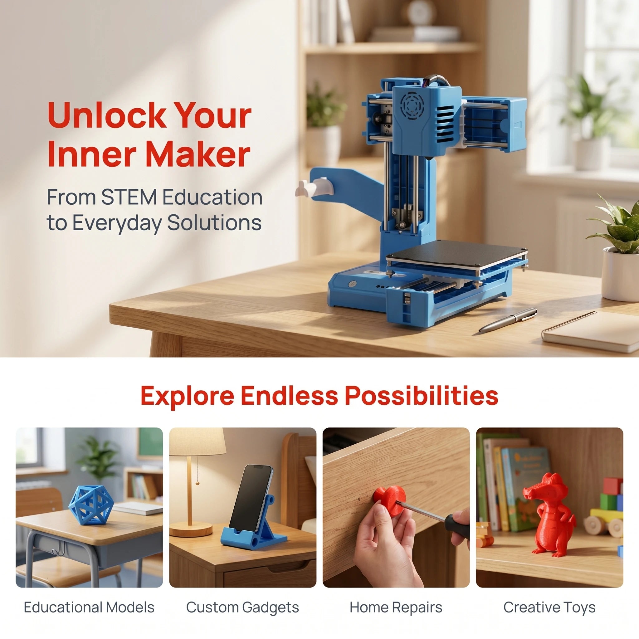 EasyThreed K9 Mini Desktop 3D Printer