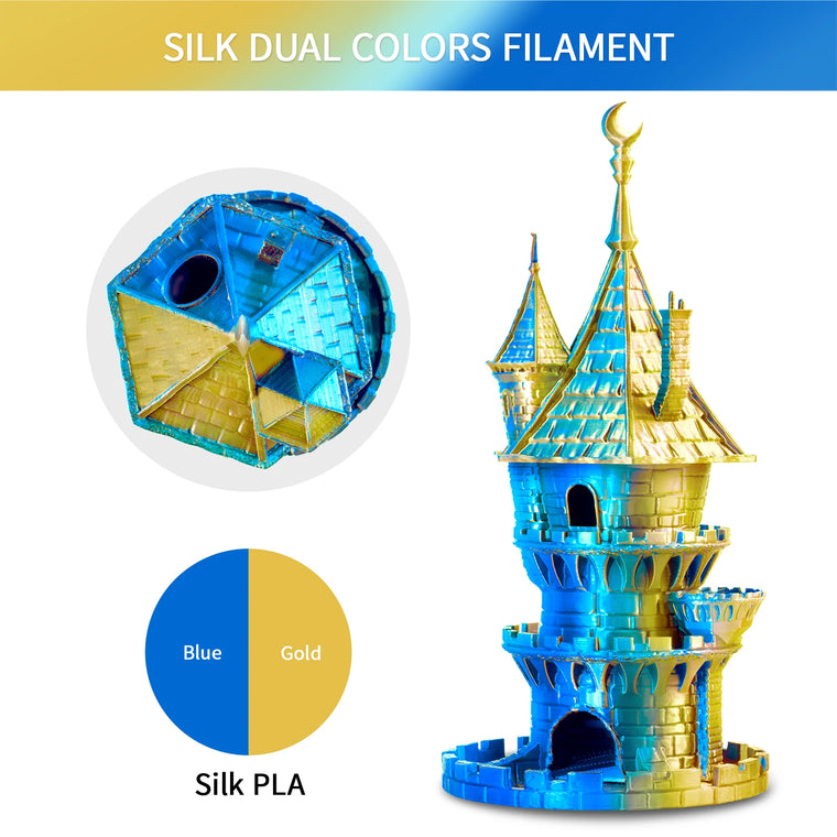 Dual-Color Silk PLA Filament