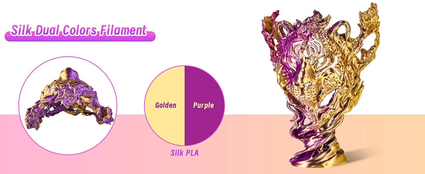 Dual-Color Silk PLA Filament