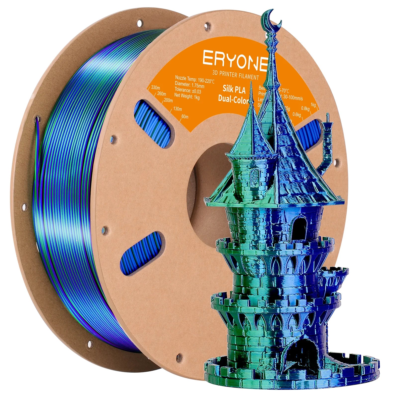 Dual-Color Silk PLA Filament