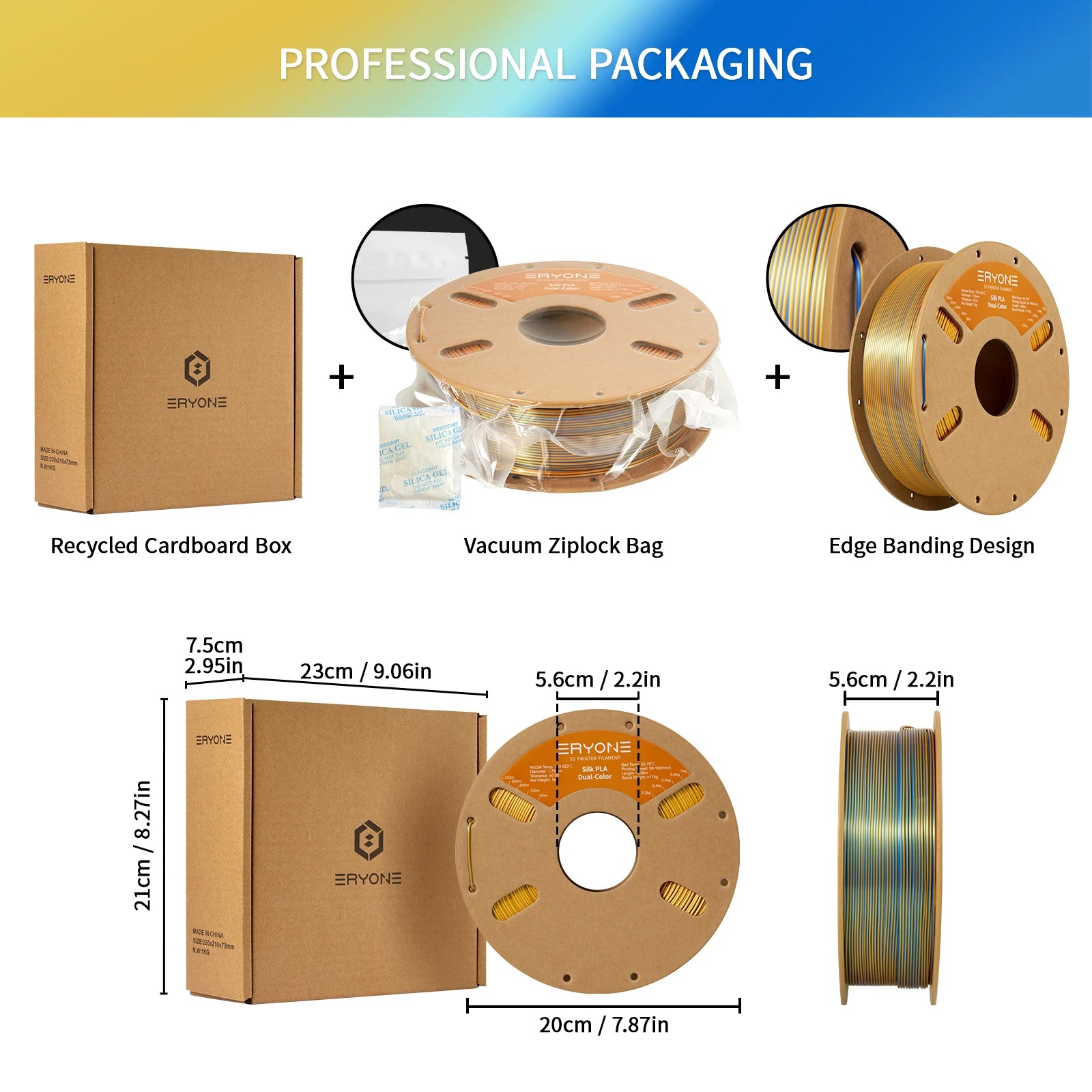 Dual-Color Silk PLA Filament