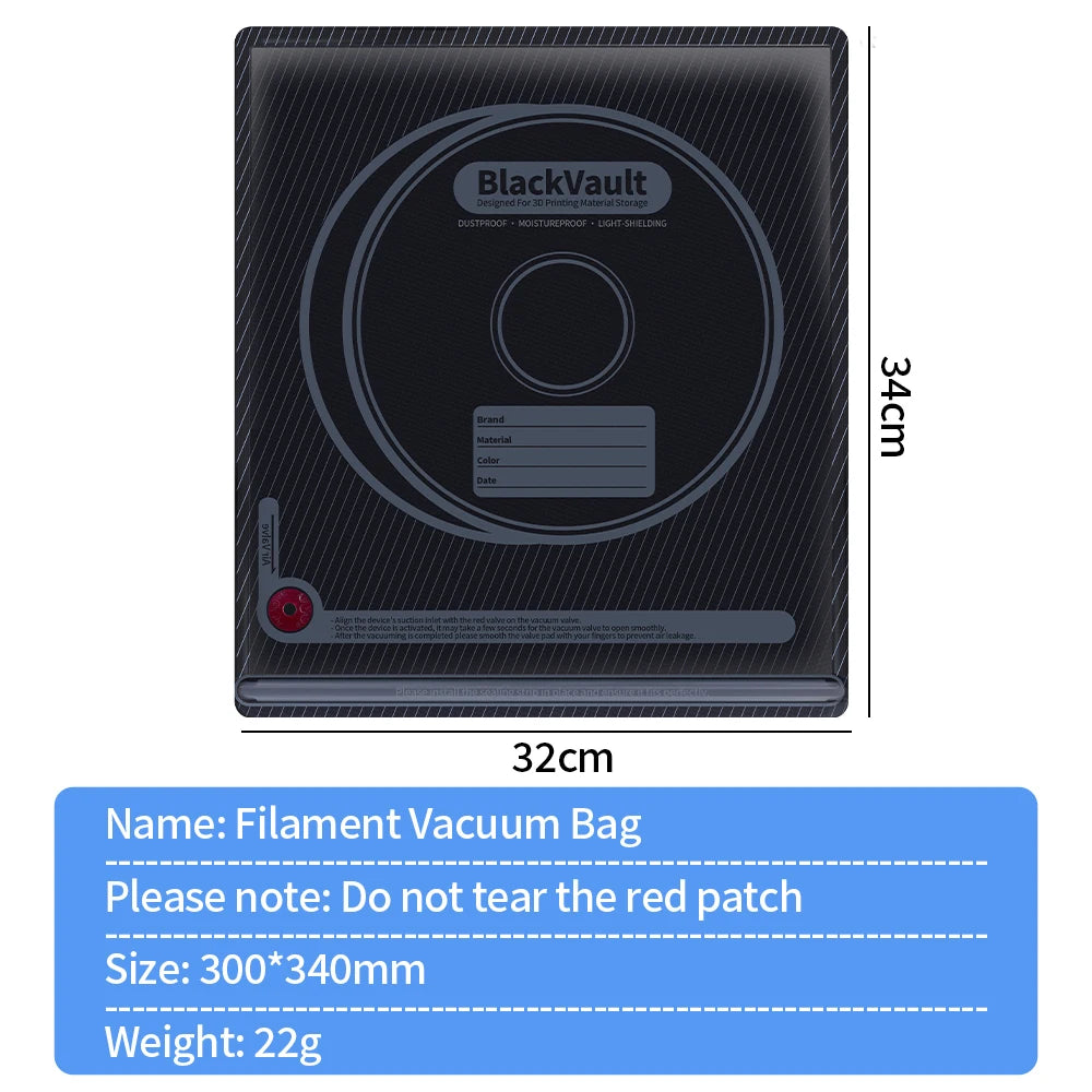 Vacuum Filament Storage Bag Kit