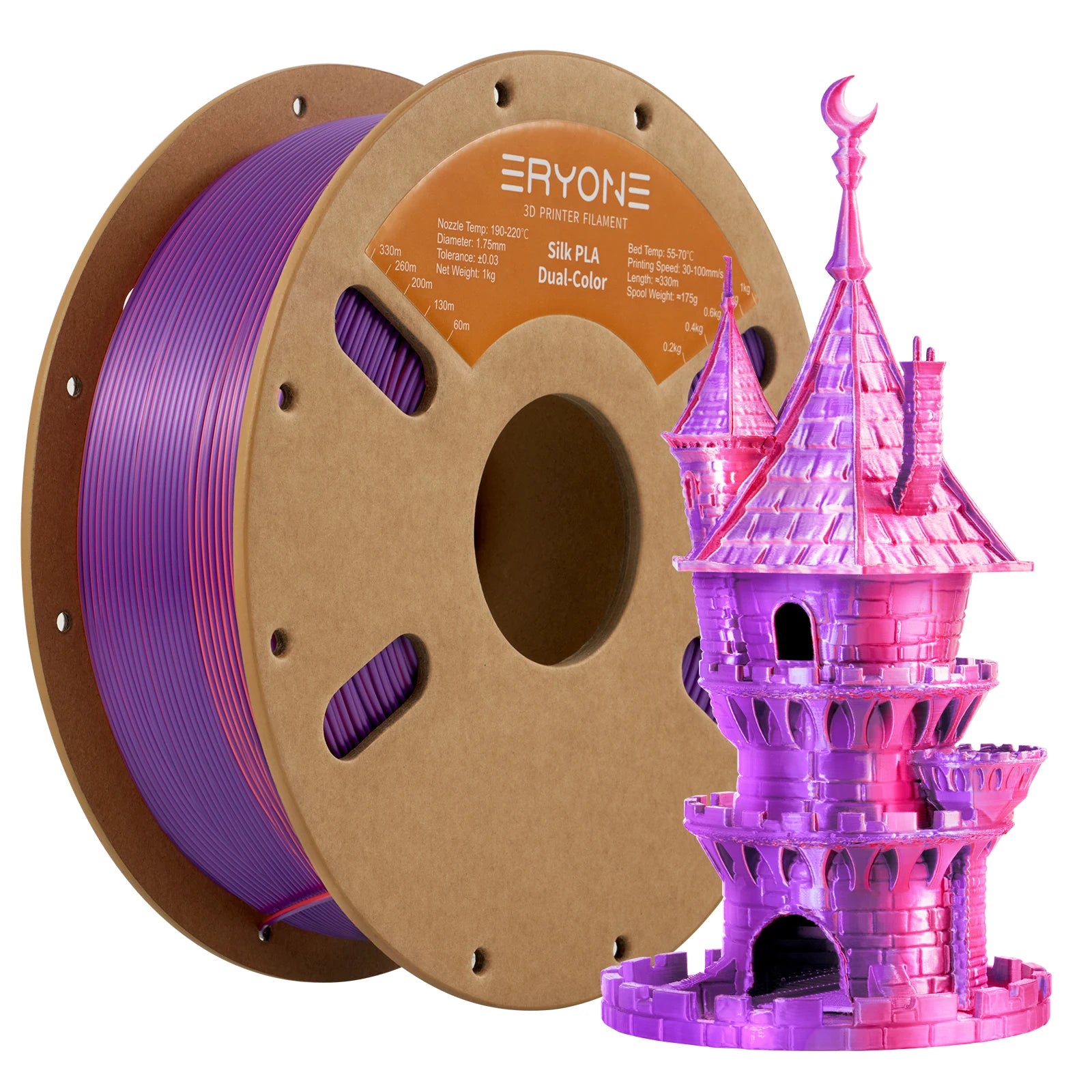 Dual-Color Silk PLA Filament