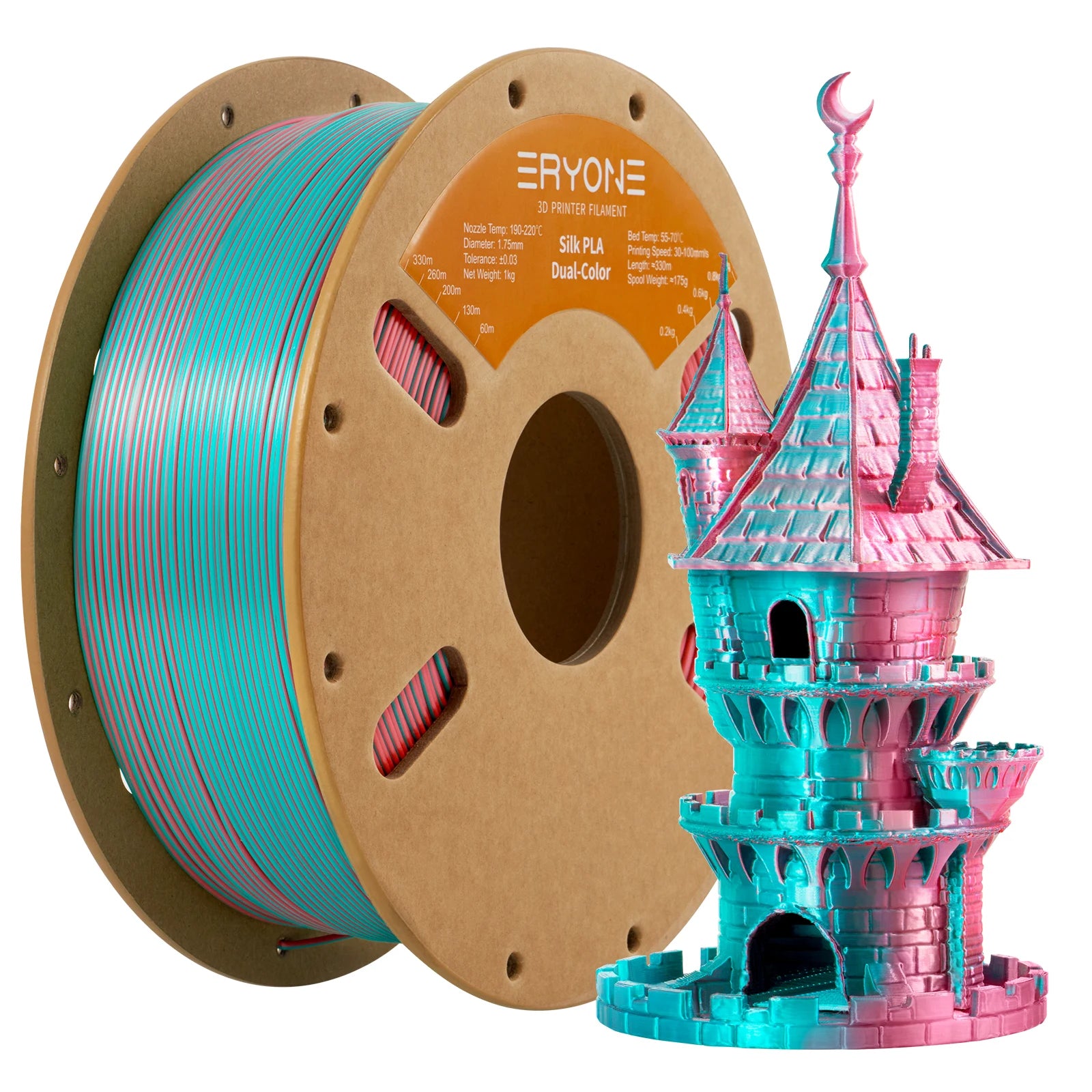 Dual-Color Silk PLA Filament