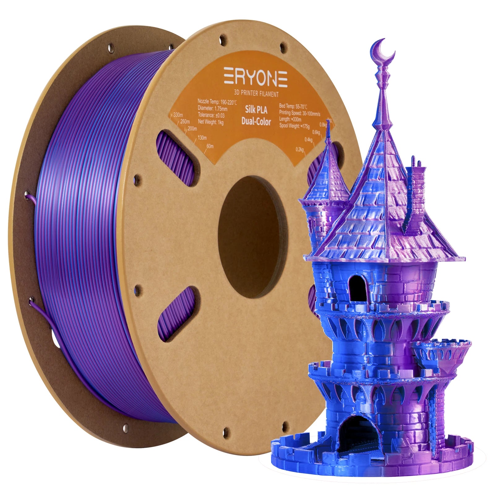 Dual-Color Silk PLA Filament